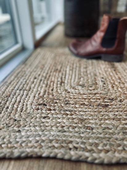 Gulvtæppe jute – 50x70cm - VIAMAJA.DK