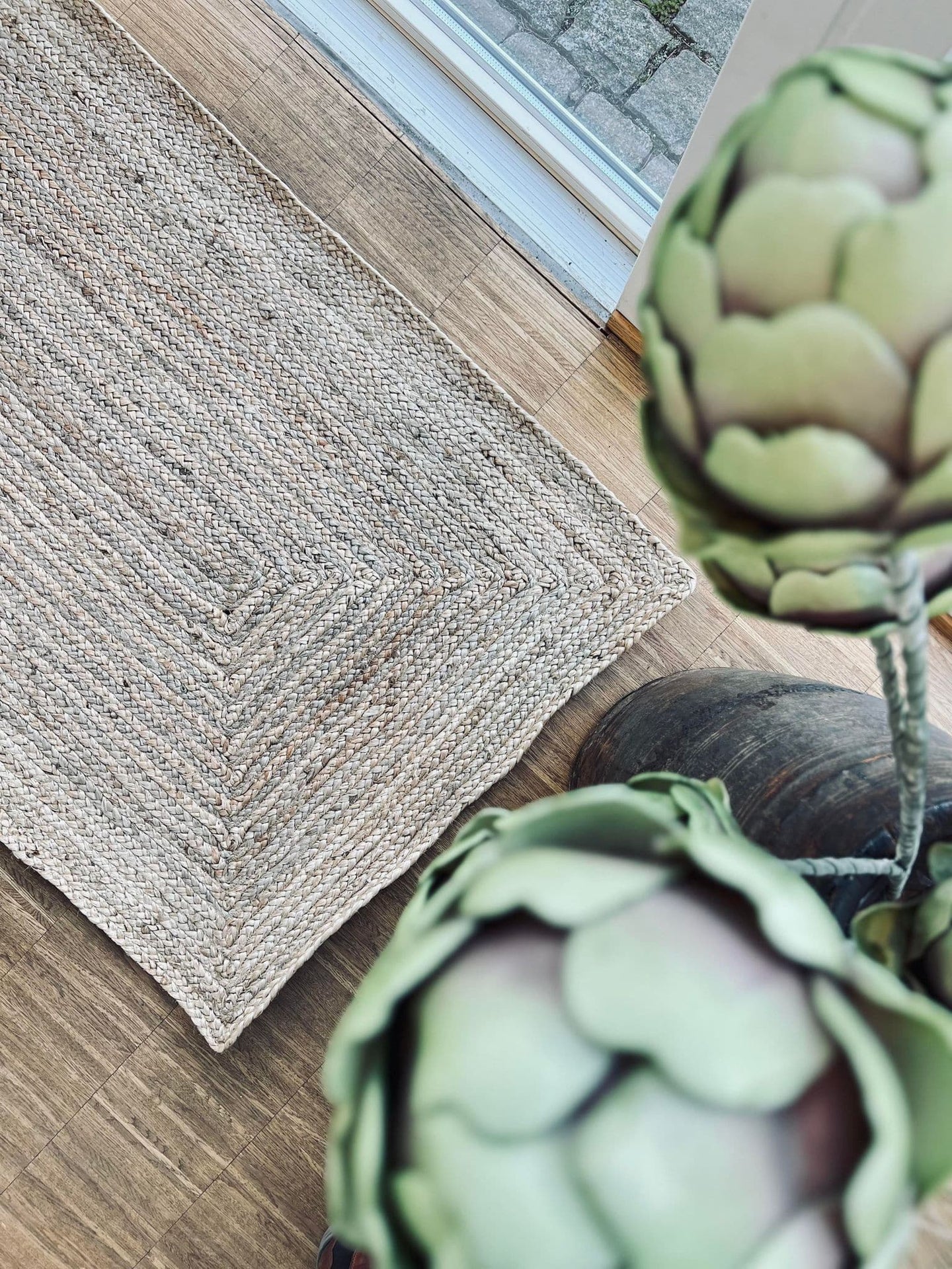 Gulvtæppe jute – 70x300 cm - VIAMAJA.DK