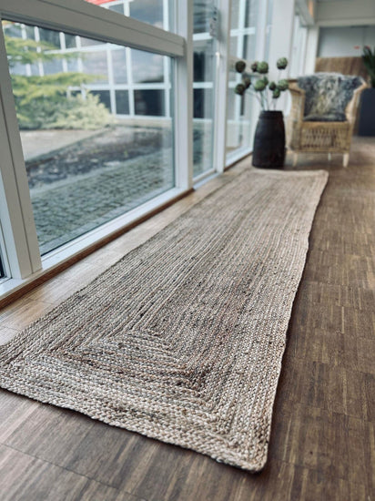 Gulvtæppe jute – 70x300 cm - VIAMAJA.DK