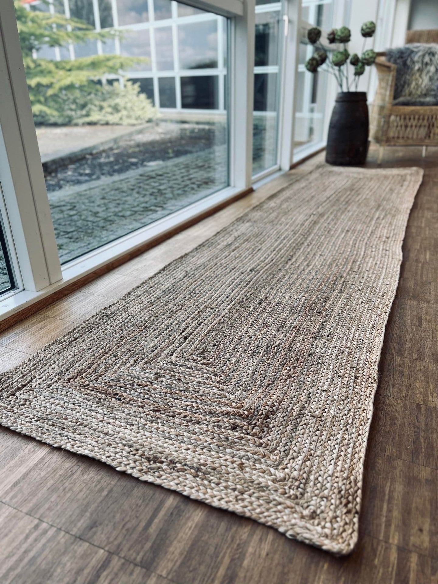 Gulvtæppe jute – 70x300 cm - VIAMAJA.DK