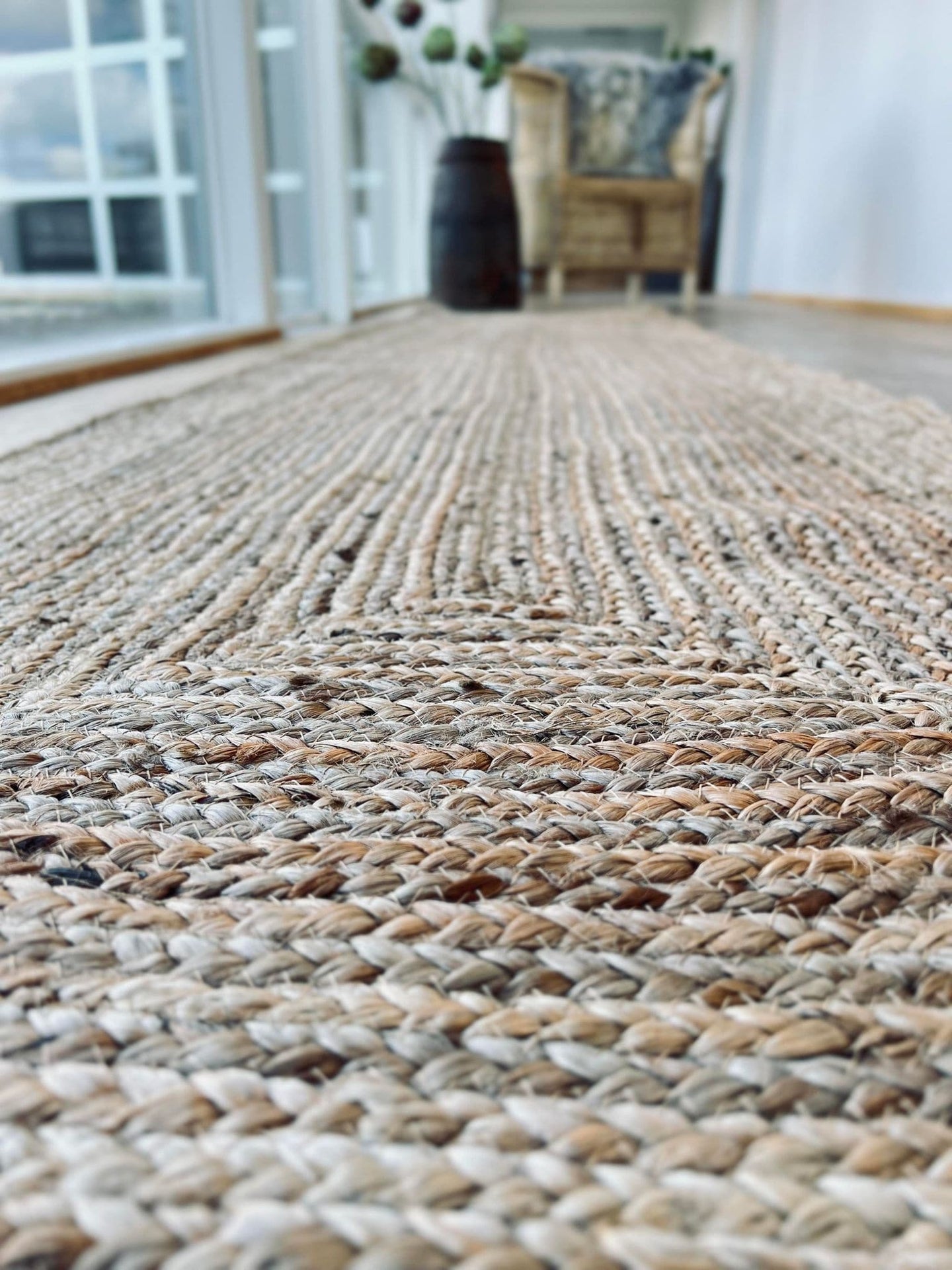 Gulvtæppe jute – 70x300 cm - VIAMAJA.DK