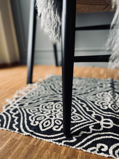 Gulvtæppe / måtte - Black boheme 60x90 - VIAMAJA.DK