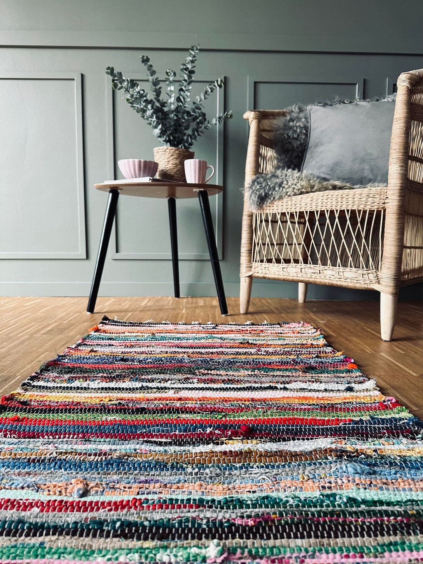 Gulvtæppe Multi color 60×90 - VIAMAJA.DK