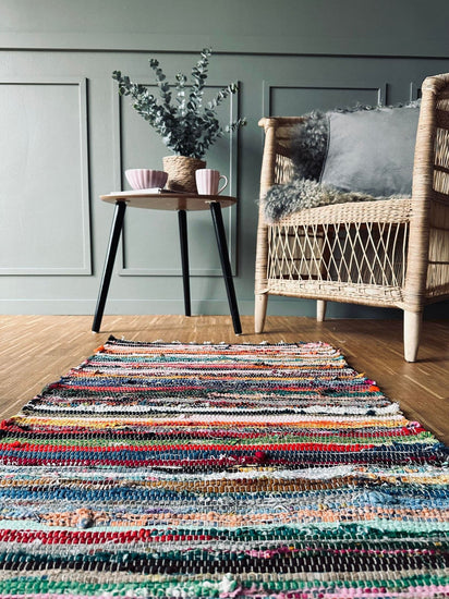 Gulvtæppe Multi color 60×90 - VIAMAJA.DK