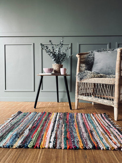 Gulvtæppe Multi color 60×90 - VIAMAJA.DK