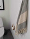 Hamam badehåndklæde – Diamond grå – 90×180 - VIAMAJA.DK