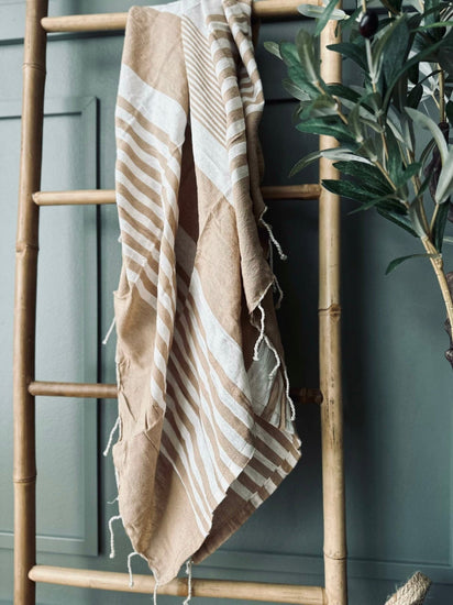 Hammam håndklæde – Beige - VIAMAJA.DK