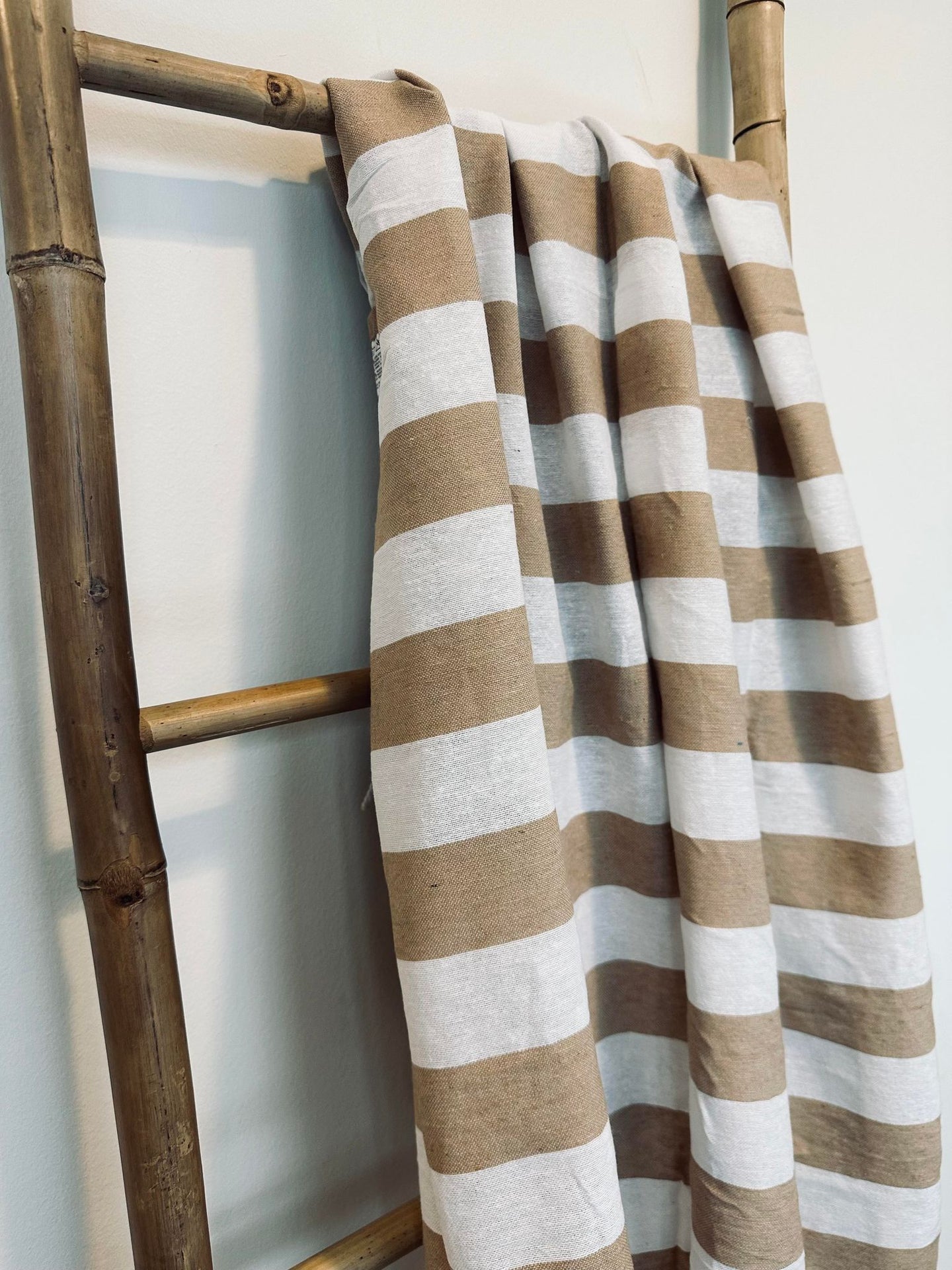 Hammam håndklæde – Beige strib - VIAMAJA.DK