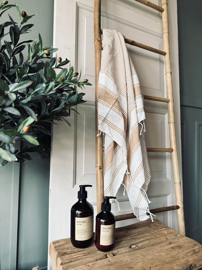 Hammam håndklæde - Beige summer - VIAMAJA.DK