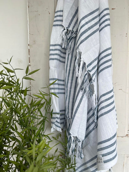 Hammam håndklæde - COTTON BLUE Økotex - VIAMAJA.DK