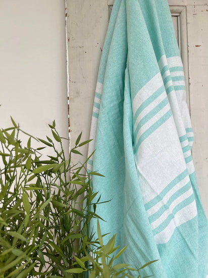 Hammam håndklæde - Pastel grøn Økotex - VIAMAJA.DK