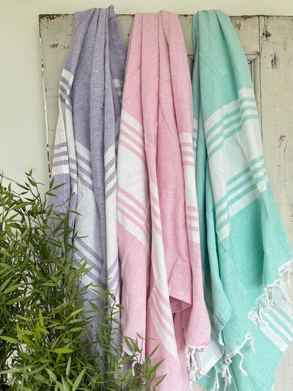 Hammam håndklæde - Pastel lilla Økotex - VIAMAJA.DK