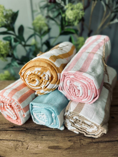 Hammam håndklæde – Pink - VIAMAJA.DK