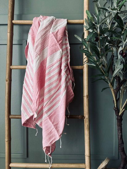 Hammam håndklæde – Pink - VIAMAJA.DK