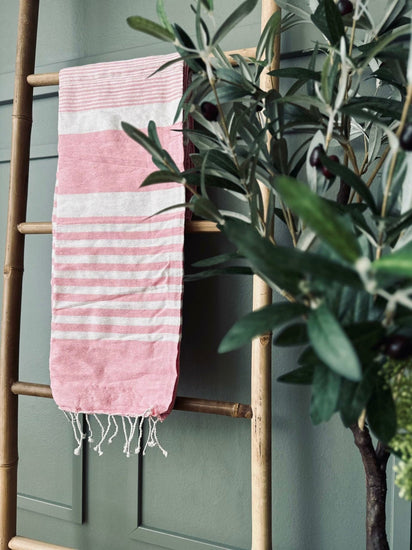 Hammam håndklæde – Pink - VIAMAJA.DK