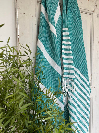 Hammam håndklæde - TURKIS MIX Økotex - VIAMAJA.DK
