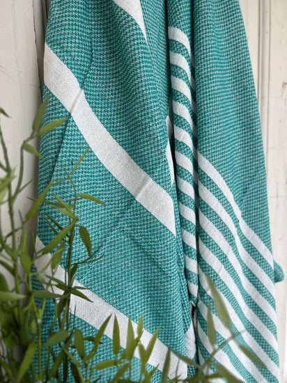 Hammam håndklæde - TURKIS MIX Økotex - VIAMAJA.DK