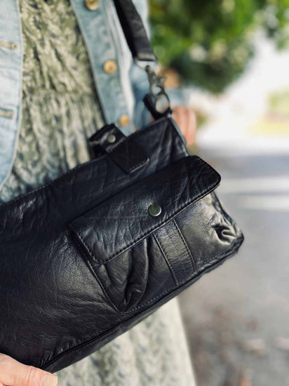 Håndtaske/ crossbody VICTORIA i blød skind - VIAMAJA.DK