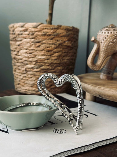 Hårklemme – Silver heart - VIAMAJA.DK