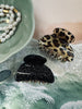 Hårklemmer Black Sparkling / Leopard – Sett med 2 stk