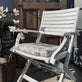 Havehynde futon – blomst lyseblå/sand – 40×40 - VIAMAJA.DK