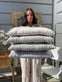 Havehynde Futon – Lyserød strib 40×40 - VIAMAJA.DK