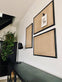 Hessian opslagstavle m. Sort Træramme – 60x40 - VIAMAJA.DK
