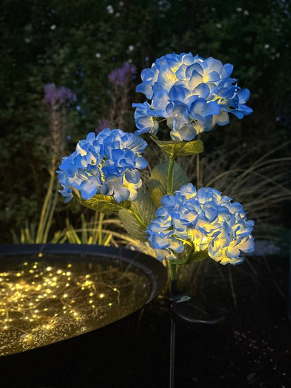 Hortensia med solceller – Blå - VIAMAJA.DK