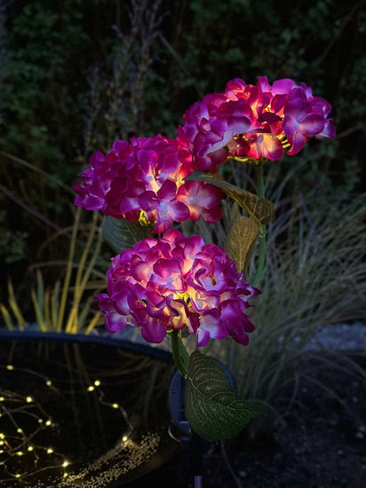 Hortensia med solceller – Pink - VIAMAJA.DK