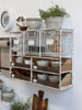 Hylle med skuffer - patinert hvit