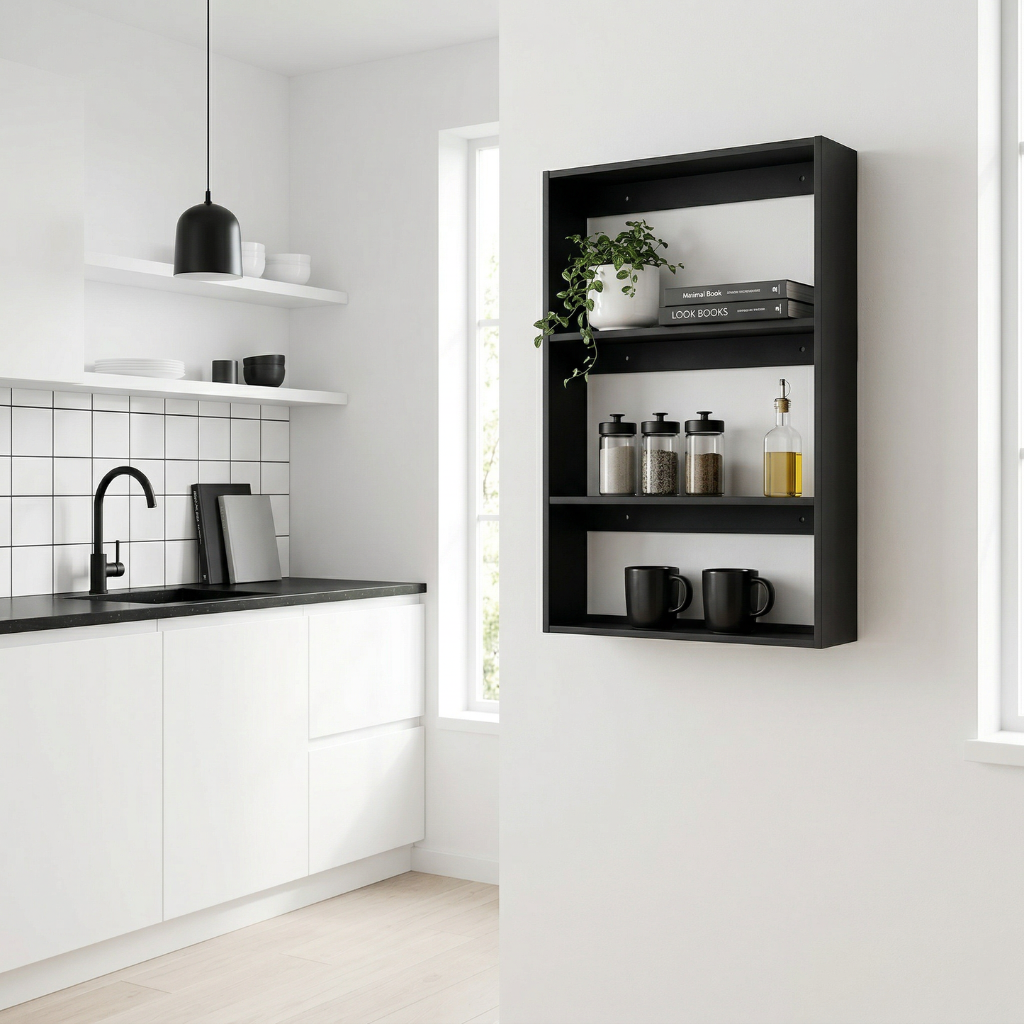 Hylle med 3 hyller - Black