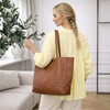 Shopper Daily i mykt skinn - Cognac