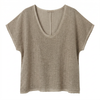 T-skjorte Cozy linblanding - Caramel