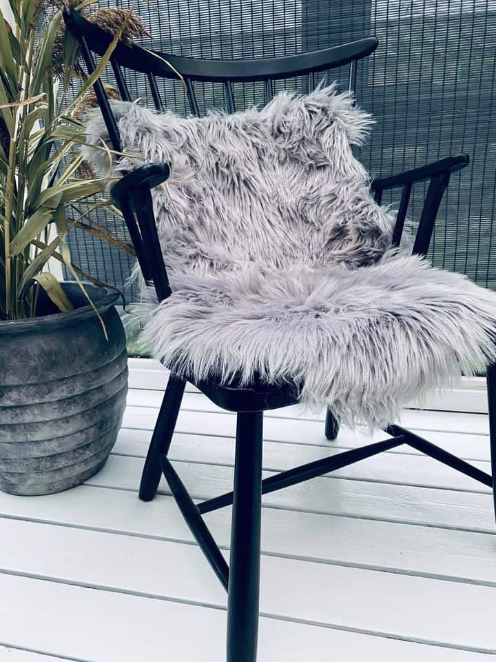 Imiteret cool grey pels - VIAMAJA.DK