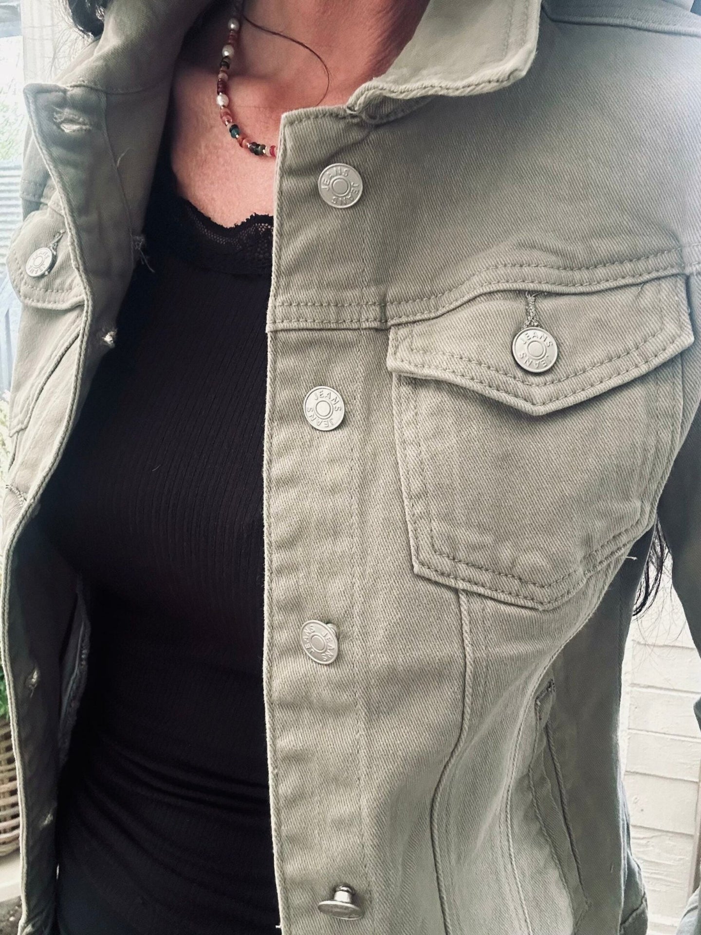 Jakke denim - Kaki - VIAMAJA.DK