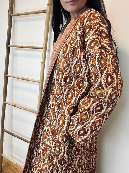 Jakke Quilt cognac - VIAMAJA.DK