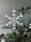 Juleophæng 15cm Snefnug White mix - VIAMAJA.DK