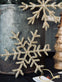 Juleophæng Snefnug mix guld 15cm - VIAMAJA.DK