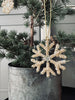 Juleoppheng snøfnugg mix gull 8cm