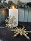 Juleophæng Snefnug mix guld m. sten 10cm - VIAMAJA.DK