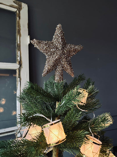 Julestjerne til juletræ 20 cm - VIAMAJA.DK