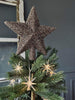Julestjerne til juletre 27 cm - Champagne / Gull