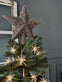 Julestjerne til juletræ 27 cm - Champagne / Gold - VIAMAJA.DK