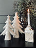 Juletre 17cm - Hvitt porselen