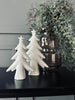 Juletre 22 cm - Hvitt porselen