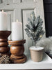 Juletre med snø - inkl. LED-lys