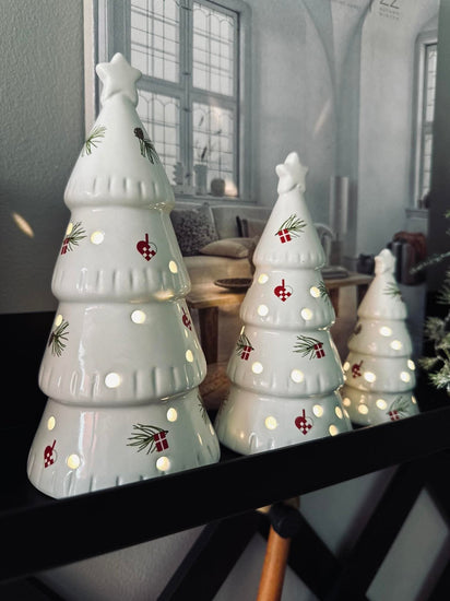 Juletræer 3 stk med LED lys - VIAMAJA.DK