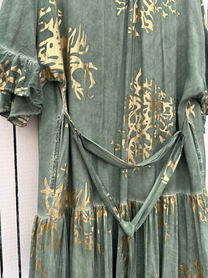 Kimono – Green / Gold - VIAMAJA.DK
