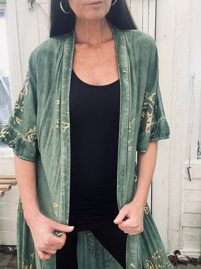 Kimono – Green / Gold - VIAMAJA.DK