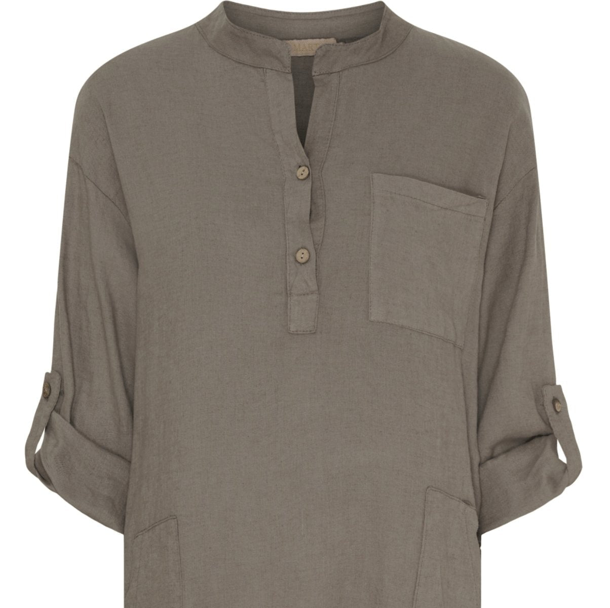 Kjole Hør – Fango / beige - VIAMAJA.DK